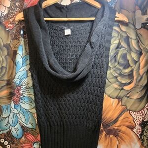 Venus Black Cable Knit Cowl Neck Sweater